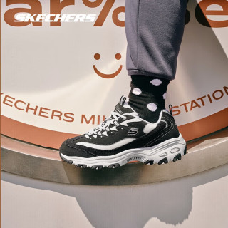 斯凯奇 奶茶熊二代新款情侣老爹鞋子男女同款复古运动鞋时尚 奥利奥芝芝雪脆/BKW