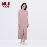 無印良品 MUJI IDEE 女式 天竺 法国袖连衣裙 女装裙子 25年夏季连身裙GA50CC5S 烟熏粉色 均码