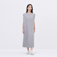無印良品 MUJI 法国袖 女士连衣裙 烟熏绿色