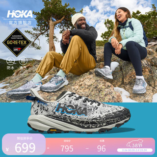 HOKA 男女飞速羚羊 6 中低帮越野跑步鞋冬SPEEDGOAT 6 GTX 星尘灰/太空蓝
