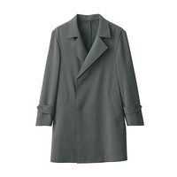 無印良品 MUJI 无印良品 男式双排扣风衣 AD0V8C4S
