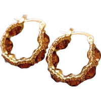  半日逅屿 复古美拉德闪钻 女士耳环