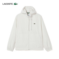 LACOSTE 法国鳄鱼情侣款时尚纯色百搭宽松拉链连帽夹克外套|BH6291