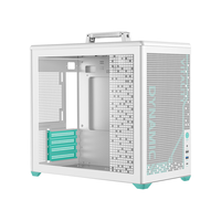  PowerTrain/动力火车 隐藏式手提 台式电脑机箱 玻璃侧透 type-C接口 P80 白色【隐藏式手提】