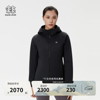 KOLON SPORT 防泼水防风透湿 女士棉服 LKPJ5WN086-BK 黑色 S 160/84A