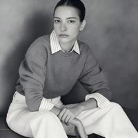 Massimo Dutti 女式慵懒风松弛感显瘦遮肉长袖圆领套头针织衫