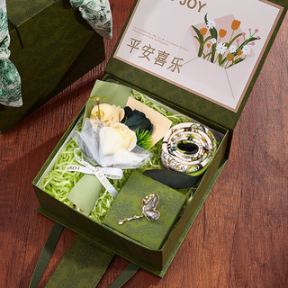  甜蜜点 永生花丝巾 女士胸针