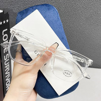 时尚素颜大框透明色框 + 1.61防蓝光镜片