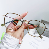 素颜显脸小 砂绿玫瑰金框 +1.61非球面镜片