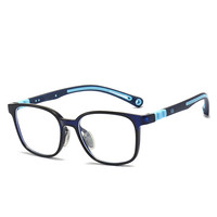 儿童硅胶眼镜蓝框蓝腿+1.61防蓝光非球面镜片
