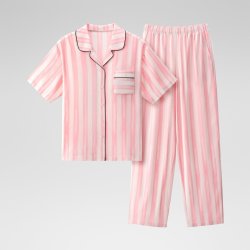 蕉内 女款带胸垫天丝情侣睡衣 10135560311