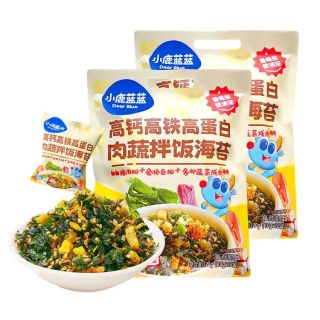 小鹿蓝蓝 高钙高蛋白肉蔬海苔碎2袋/240g