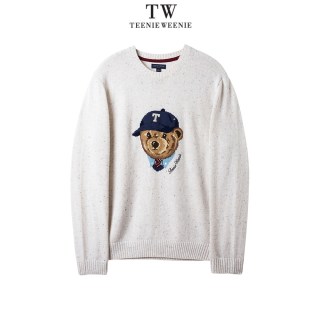 TeenieWeenieMen TeenieWeenie小熊男装学院软糯保暖提花刺绣圆领毛衣