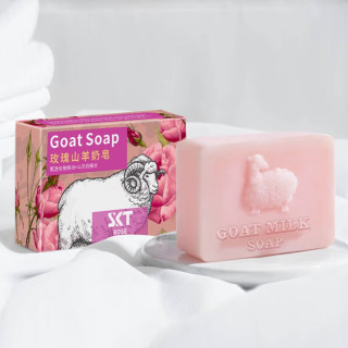 SKT 洁面洗脸香皂玫瑰蜂蜜香味山羊奶皂控油保湿补水细嫩毛孔  玫瑰山羊奶皂100g