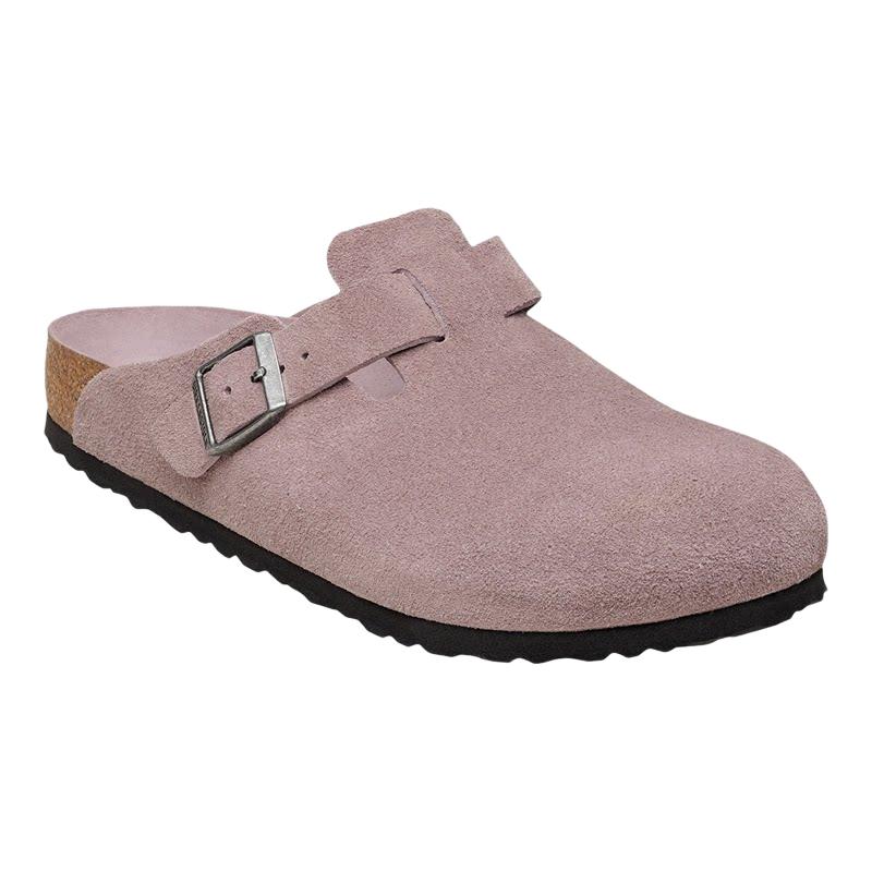  BIRKENSTOCK/勃肯 牛皮绒面革软底Boston包头拖鞋