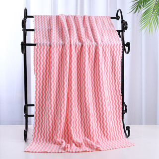 水波纹珊瑚绒浴巾吸水柔软