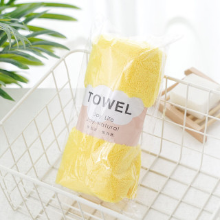 珊瑚绒厚吸水礼品巾理发正黄