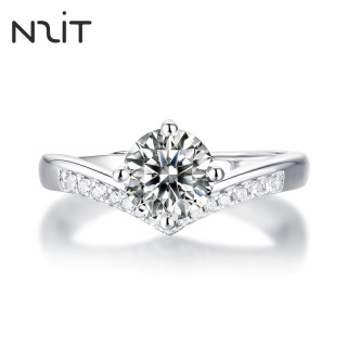 N2it 公主皇冠 莫桑钻戒指 1克拉