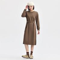 GIORDANO/佐丹奴 双面布 女士针织连衣裙 腰带