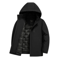 SNOWFLYING/雪中飞 可脱帽可脱内胆一衣两穿 男士羽绒服 黑色 2XL (185)