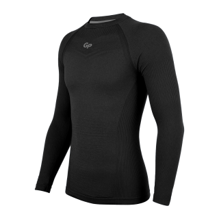 灰壳 美利奴羊毛速干衣压缩衣男士冬季跑步滑雪保暖功能内衣裤套装 漆夜黑 -上衣 XL -推荐体重165-180斤