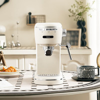 美的 半自动咖啡机胶囊咖啡奶泡机家用小型意式美式咖啡萃取E07