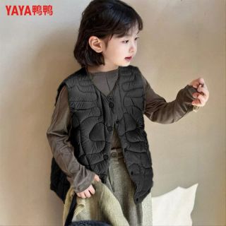 鸭鸭羽绒服 鸭鸭儿童轻薄中大童羽绒背心马甲男童外穿女童羽绒服内胆