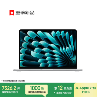 Apple 70W快充套装 MacBook Air13英寸M5 (10+8核) 16G 512G银色笔记本电脑Z1L00002L