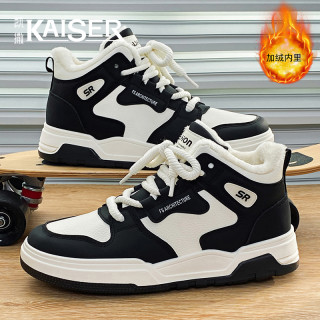 凯撒 男士冬季加绒保暖高帮棉鞋
