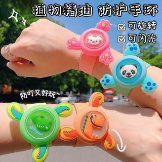 防蚊手环发光陀螺啪啪圈驱蚊手表旋转手环带孩子