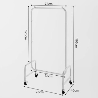 艾格辰 移动衣架带轮收纳晾衣架