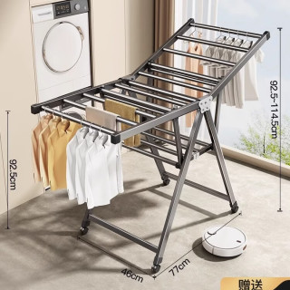 艾格辰 晾衣架落地折叠双层引流款