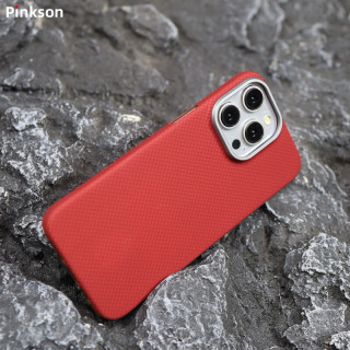 Pinkson 防摔 苹果凯夫拉手机壳  芳纶纤维 流金红