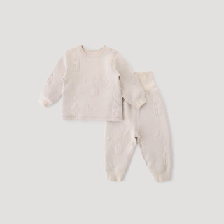 巴厘小猪 高腰护肚 儿童保暖内衣套装 90