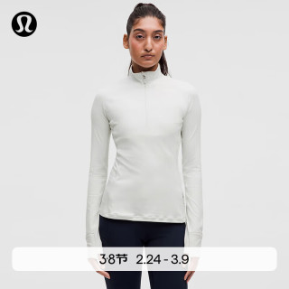 lululemon 丨It's Rulu 女士跑步半拉链衫 LW3IMNS 蒸汽灰 L
