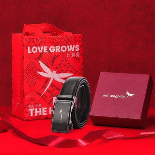 红蜻蜓 真皮自动扣腰带 9385S015-1