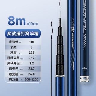 移动端：汉鼎 炮竿传统钓长杆超轻超硬钓鱼竿手杆大炮杆打窝竿钓鱼竿汉鼎炮