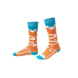 移动端：松野湃 儿童滑雪袜吸湿保暖童趣羊毛长筒户外运动袜长袜子