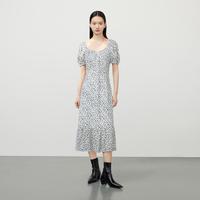 LILY/丽丽 复古方领 女士连衣裙