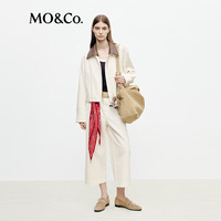  MO&Co./摩安珂 双层可拆皮质翻领 女士外套 S /160