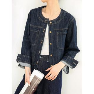 茵曼 女士小香风牛仔外套 2026春季时尚气质百搭宽松丹宁夹克