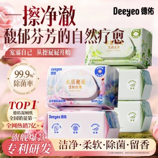 德佑 香氛湿厕纸家庭实惠装女士私处湿厕巾男士孕妇专用厕所湿纸巾