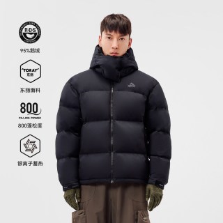 伯希和 户外鹅绒羽绒服男女冬季保暖加厚防风鹅绒服夹克外套114408255黑M