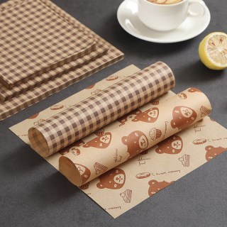 食品级三明治包装纸汉堡防油纸美式吸油纸隔油纸油炸小吃餐盘垫纸