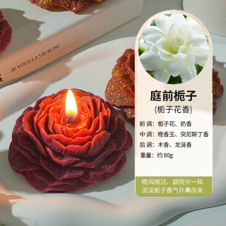 调情情侣浪漫玫瑰蜡烛栀子花