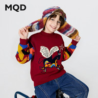  MQD/马骑顿 喜庆彩虹半高领 男童毛衣