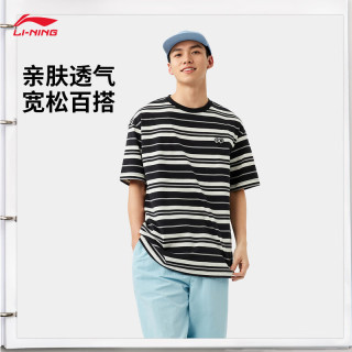 李宁 纯棉圆领宽松短袖ATSV515