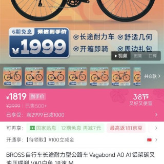BROSS 自行车长途耐力型公路车Vagabond A0 白色 9速 M