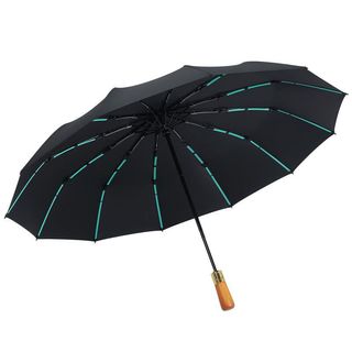  艾格辰 全自动 男士雨伞 曜石黑【手动款】黑胶晴雨伞 8骨