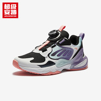 安踏 超级安踏儿童女大童休闲鞋春季新款防滑耐磨透气百搭旋钮休闲鞋
